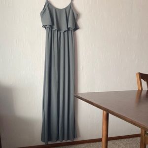 Show Me Your MuMu Caitlin Ruffle Maxi Dress Bridesmaid Wedding New Years Eve